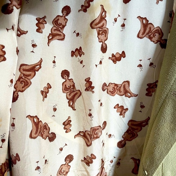 OOAK Suede Jacket with Babes - size L/XL - Picture 3 of 3